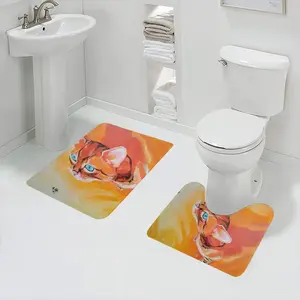 Cat And Bumblebees Toilet Mats (Multi-Size)