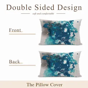 Basic Blue Polyester Pillow (Rectangle, Multi-Size)