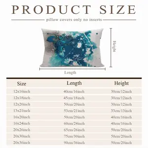 Basic Blue Polyester Pillow (Rectangle, Multi-Size)