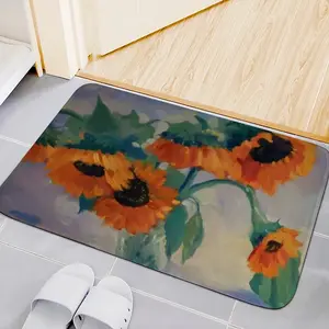 Sunflowers Flannel Mats Carpet (Multi-Size)