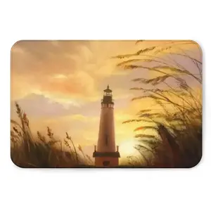 The Shine Of Lighthouse Outside Flannel Mats Carpet (Multi-Size)