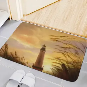 The Shine Of Lighthouse Outside Flannel Mats Carpet (Multi-Size)