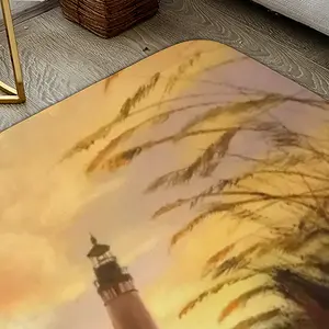 The Shine Of Lighthouse Outside Flannel Mats Carpet (Multi-Size)