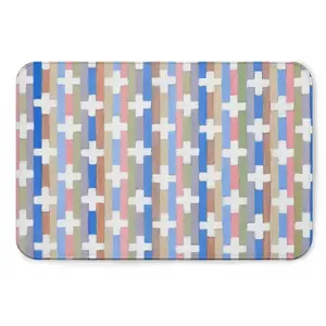 White Crosses Flannel Mats Carpet (Multi-Size)