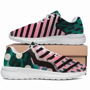 Men Pink Green Black Abstract Popcorn Shoes