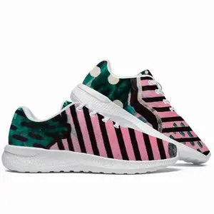 Men Pink Green Black Abstract Popcorn Shoes