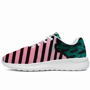 Men Pink Green Black Abstract Popcorn Shoes