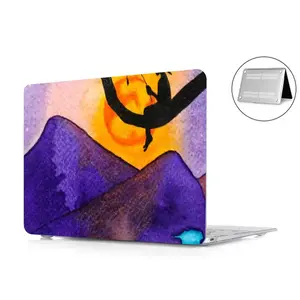 The Moon Fisher - Watercolor Kids Children Fisher Purple Moon Mountain View Landscape MacBook Pro 13 Case