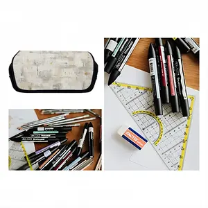 White Medina Pen Bag (Two Compartments)