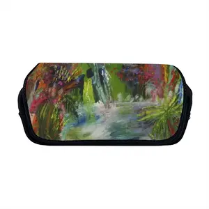 Jungle In Blue Pen Bag (Two Compartments)