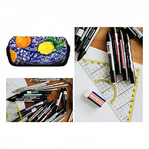 Oranges Pen Bag (Two Compartments)