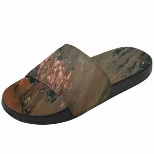 Men Bronze Abstraction Slip On Slippers