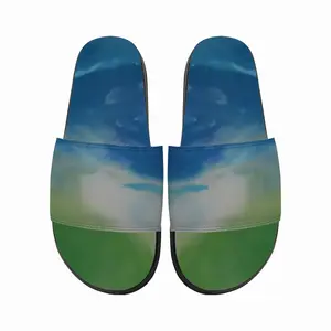 Men Waves Of Grass Right Panel Slip On Slippers