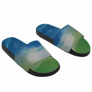 Men Waves Of Grass Right Panel Slip On Slippers