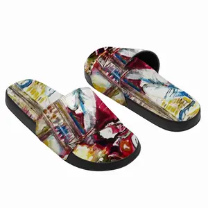 Men White Night Slip On Slippers