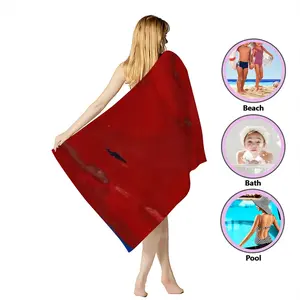 Upside-Down-Transgenic-Bleeding Heart Beach Towel