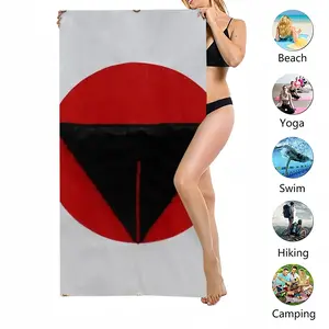 Pubic Flag Japan Beach Towel