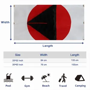 Pubic Flag Japan Beach Towel