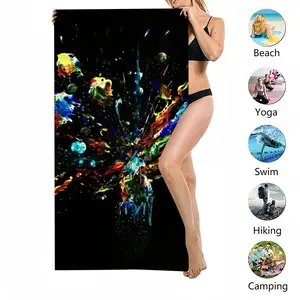 Dancing Cells K Beach Towel