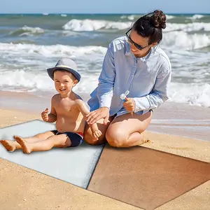 Black And White Over Copper Beach Towel