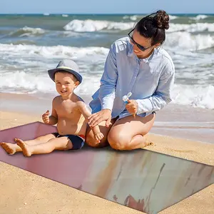 The Boat And Sunset Beach Towel