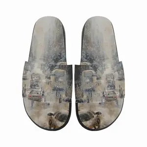 Men Snowy Day Slip On Slippers