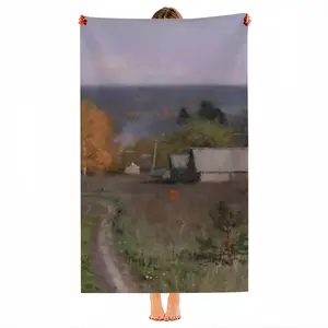 Autumn Village Nikolaevka Beach Towel