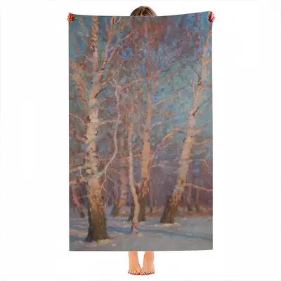 Frosty Evening Beach Towel