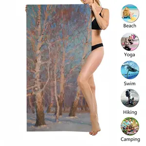 Frosty Evening Beach Towel