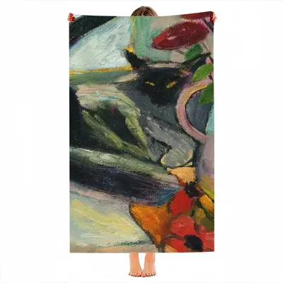 The Cat Cleopatra Beach Towel