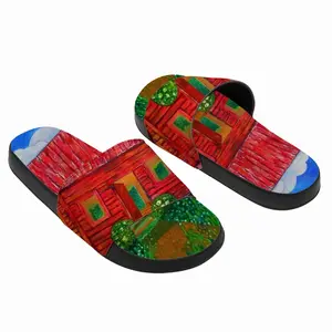 Men Red House I Slip On Slippers