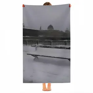 Winter In Paris From Arcole Bridge Beach Towel