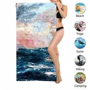 Sunset Sea Beach Towel