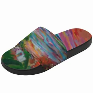 Men Red Landscapes Slip On Slippers