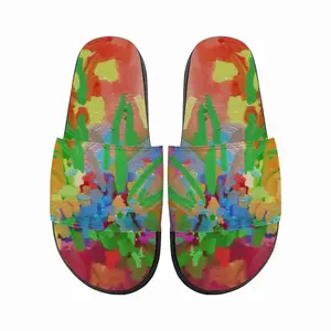 Men Digital Flowers Slip On Slippers