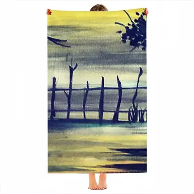 Rural Fencing Beach Towel