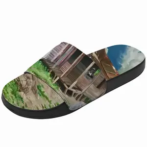 Men Blues Musician And Farmer Slip On Slippers