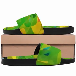 Men Yellow Green Slip On Slippers