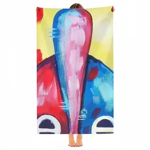 African Mask Family Beach Towel