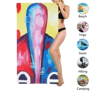 African Mask Family Beach Towel