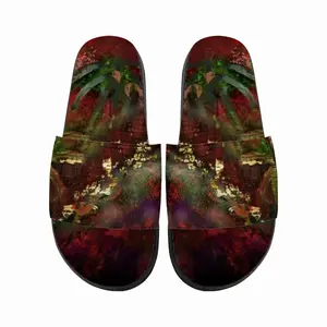 Men Red And Gold Selva Slip On Slippers