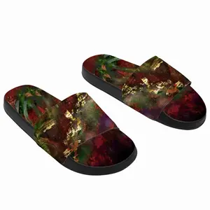 Men Red And Gold Selva Slip On Slippers