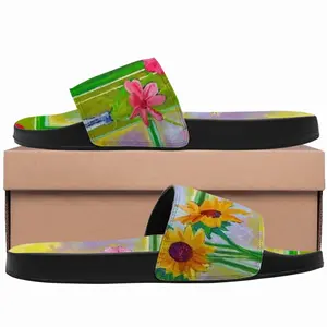 Men Flowers By The Window Slip On Slippers