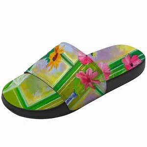 Men Flowers By The Window Slip On Slippers