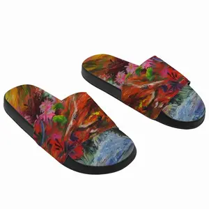 Men Red Jungle Slip On Slippers