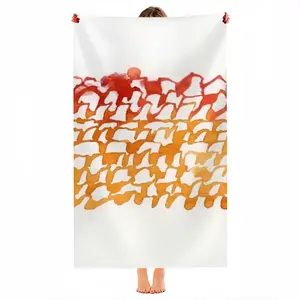 Calligraphic Landscape 006 Beach Towel