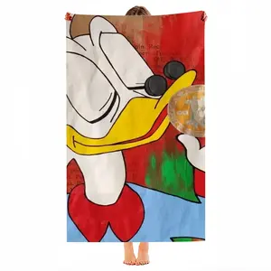 Scrooge Mcduck And Bitcoin Nft Bitcoin Binance Cripto Cripto Art Token Beach Towel