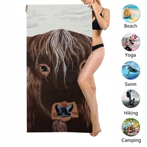 Bull - Red Bull Taurus Animals Buffalo Wild Beach Towel