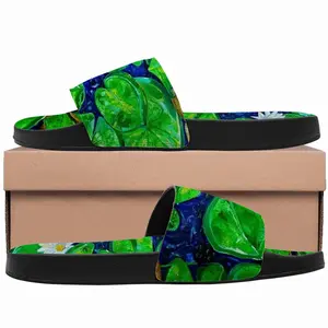 Men Water Lilies On The Blue Lake Slip On Slippers