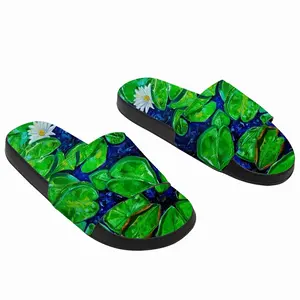 Men Water Lilies On The Blue Lake Slip On Slippers